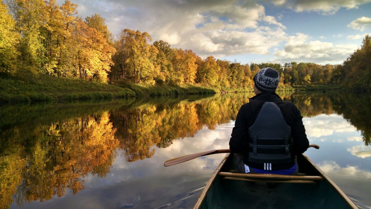 kayaker on river